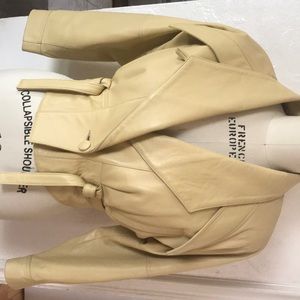 SOLD Vintage 80s Butter Yellow Leather Jacket
